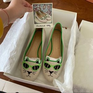 Charlotte Olympia kitty flats size 38.5